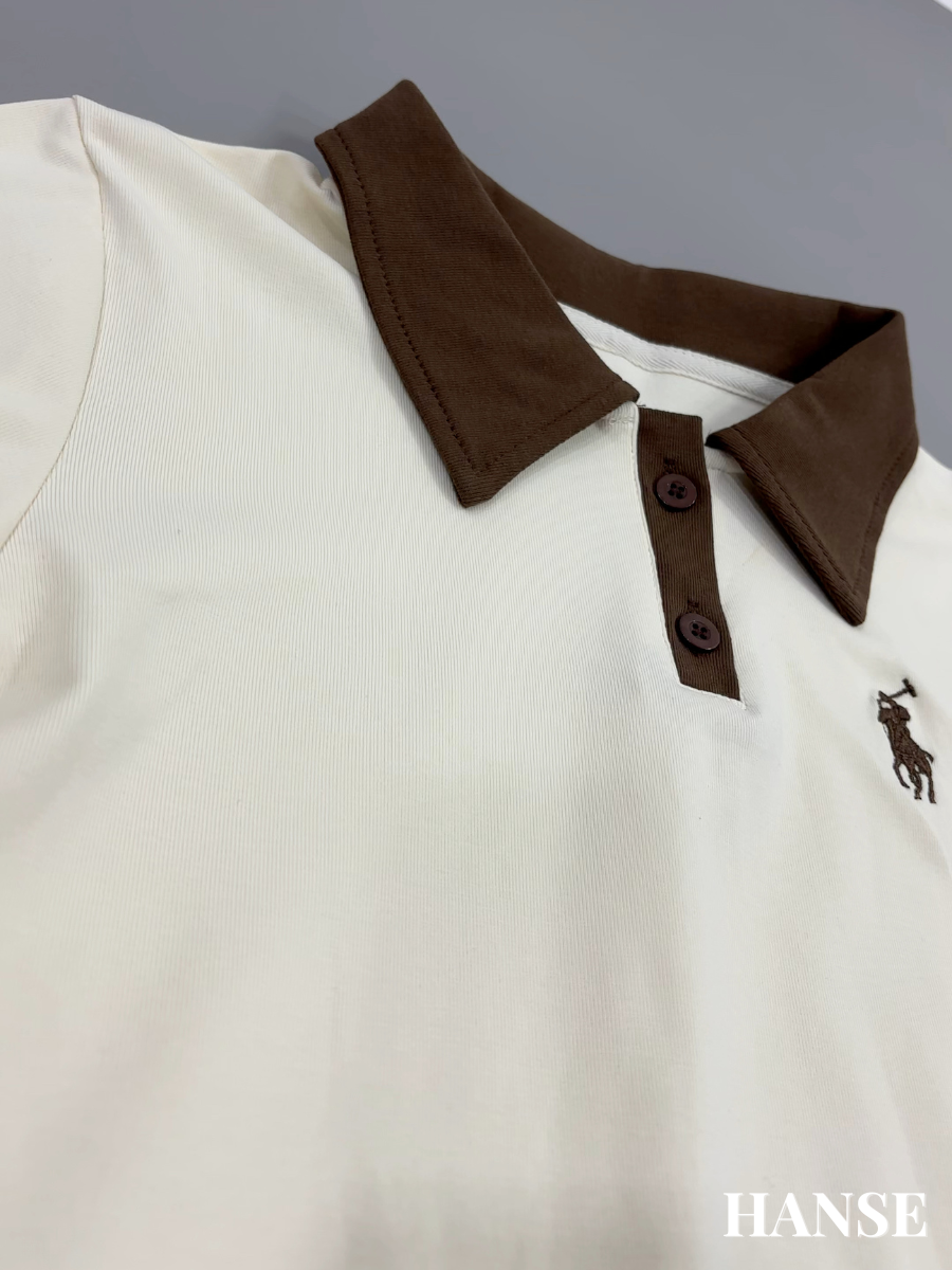Polo t-shirt Cream