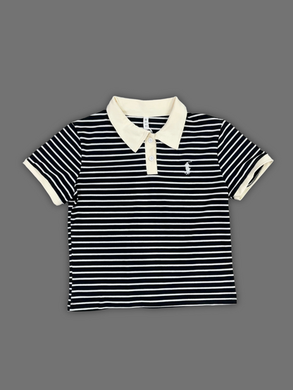 Polo t-shirt black white