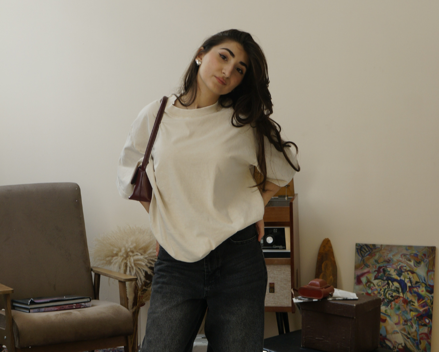 Cream Wash T shirt