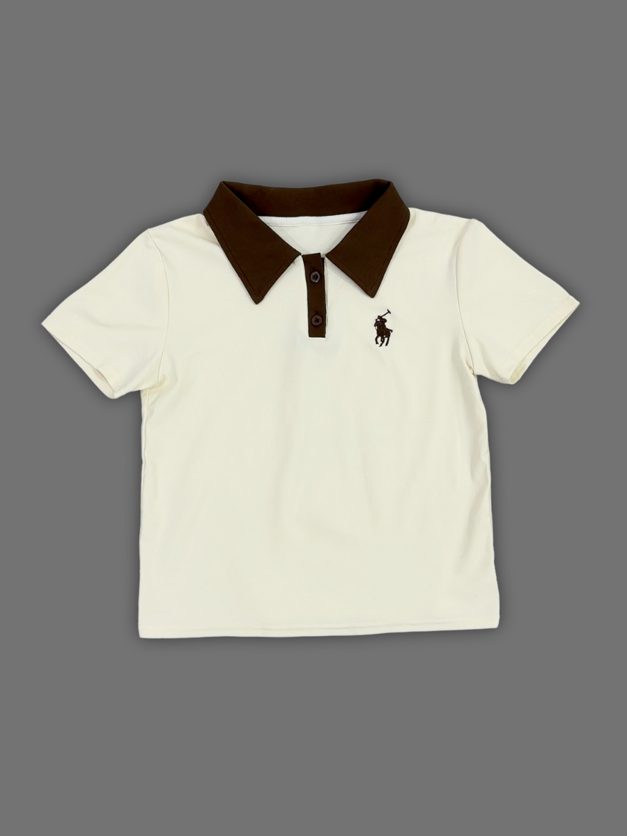 Polo t-shirt Cream