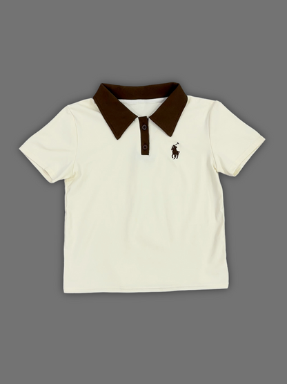 Polo t-shirt Cream